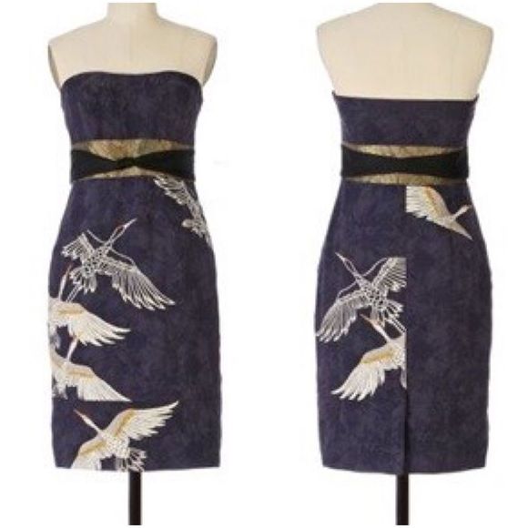 Anthropologie Dresses & Skirts - Anthropologie Floreat Midnight Migration dress 0